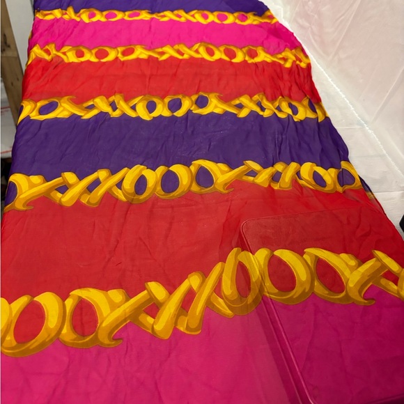 Women’s Silk Polyester XXXOOO Vibrant Colorful Scarf 68” L, 24” Wide - Picture 5 of 8